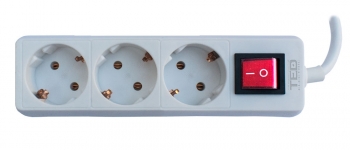 3 Outlet Power Strip with Lighting Switch