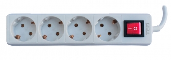 4 Outlet Power Strip with Lighting Switch