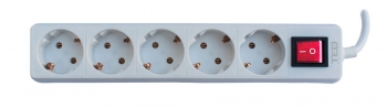 5 Outlet Power Strip with Lighting Switch