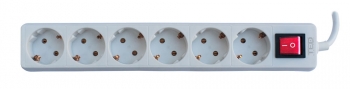 6 Outlet Power Strip with Lighting Switch