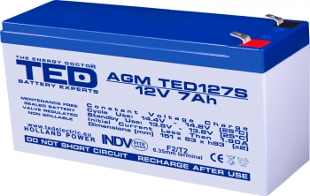 AGM Battery TED127SF2 12V 7Ah special size