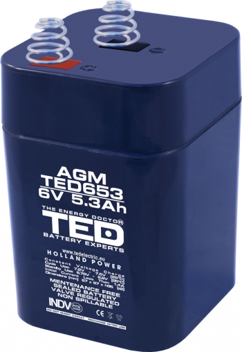 AGM Battery TED653 6V 5.3Ah