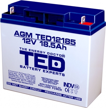 AGM Battery TED12185T3 12V 18.5Ah