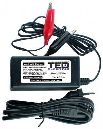 12V 0.8Ah Battery Charger for 12V AGM Lead Acid