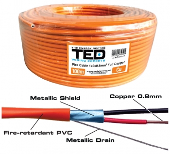 Fire Resistant Copper Cable 1 x 2 x 0.8