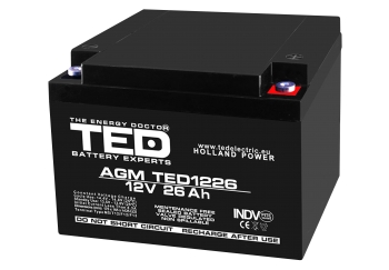 AGM Battery TED1226M5 12V 26Ah