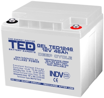 GEL Battery TED1246M6 12V 46Ah