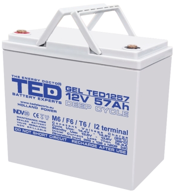 GEL Battery TED1257M6 12V 57Ah