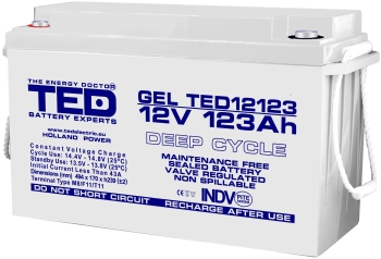 GEL Battery TED12123M8 12V 123Ah