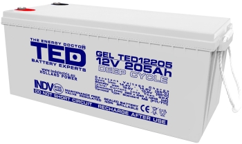 GEL Battery TED12205M5 12V 205Ah