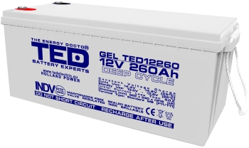 GEL Battery TED12260M8 12V 260Ah
