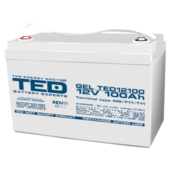GEL Battery TED12100 12V 100Ah M8 terminal